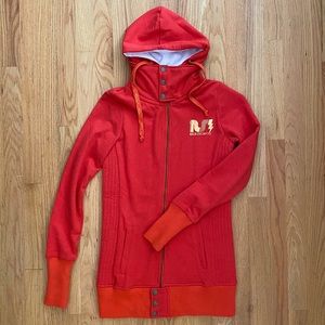 Ride Snowboards Zip Down Fitted Hoodie Sweatshirt
